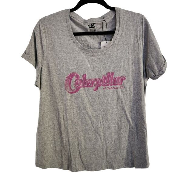 Caterpillar Lily Jersey Graphic Short Sleeve Scoop Neck T-Shirt Size 2XL - Picture 1 of 8